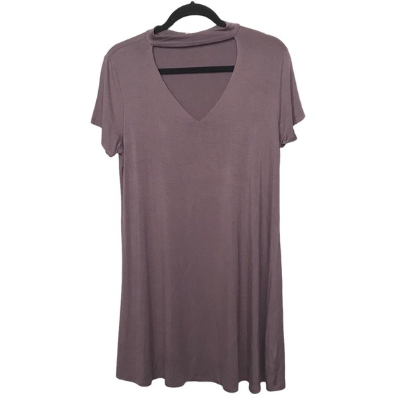 Mossimo Supply Co Mauve Short Sleeve T Shirt Dress Large - Picture 1 of 10
